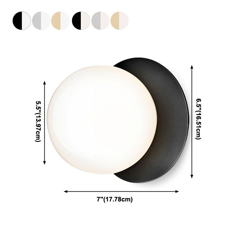 1 éclairage mural à balle en verre clair