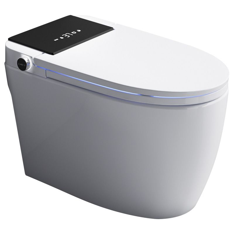 Gloss White Toilet Modern Siphon Jet Toilet Bowl with Heated Seat