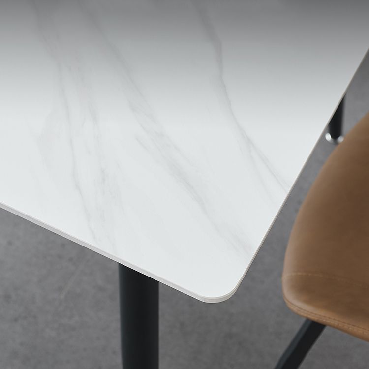 Rectángulo industrial de 4 pies Muebles para el hogar Mesa de comedor de piedra para el hogar