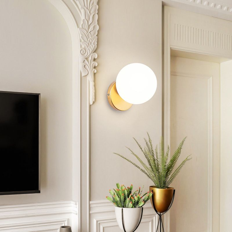 Single Golden/Silver Contemporary Glass Shaded Statement Bathroom Vanity Light