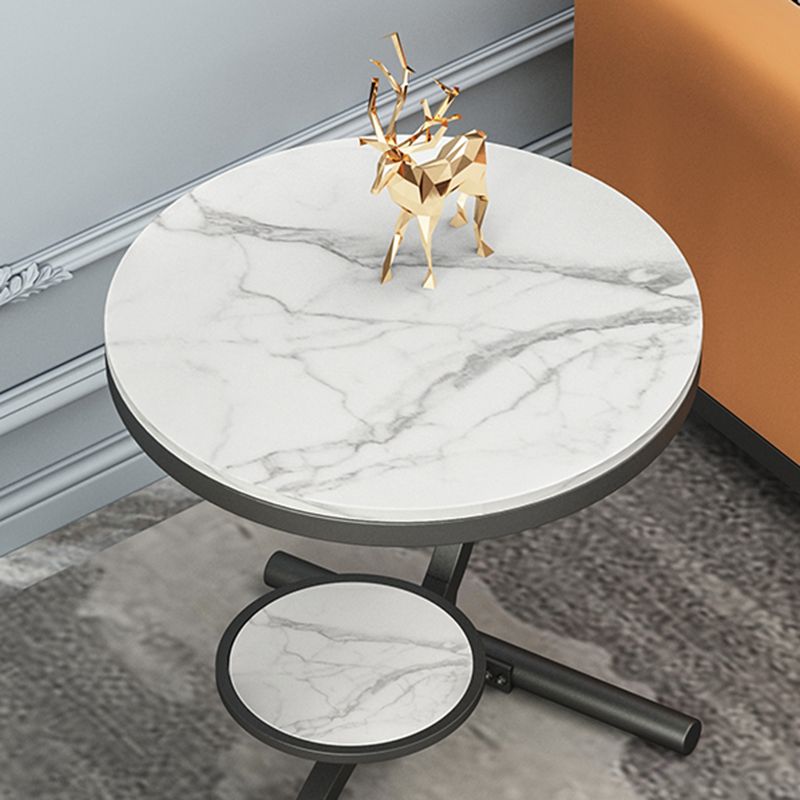 Contemporary 21.7-inch End Table with 1-shelf Metal C Nesting Tables