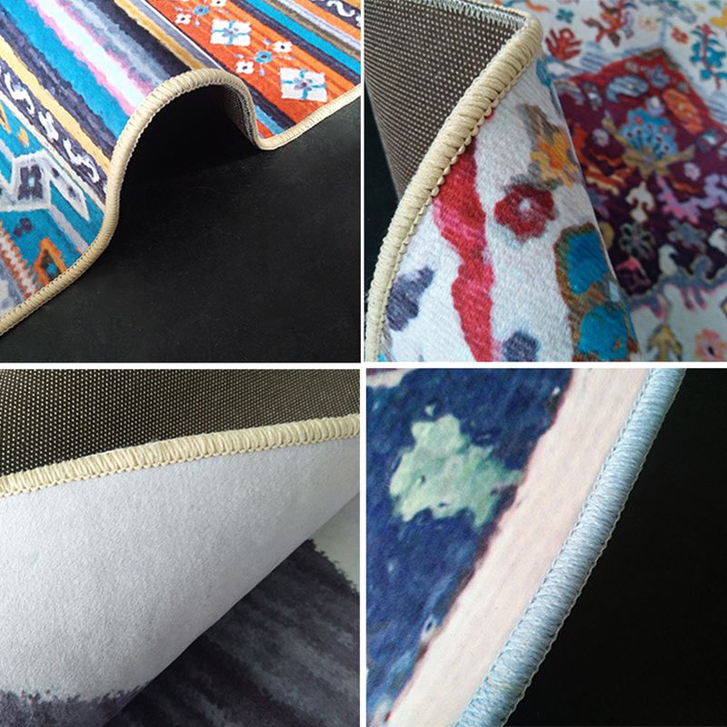 Farbenfroher, trendiger Teppich für den Innenbereich, abstraktes Aquarell, bedruckter Teppich, rutschfester Polyester-Teppich für die Inneneinrichtung