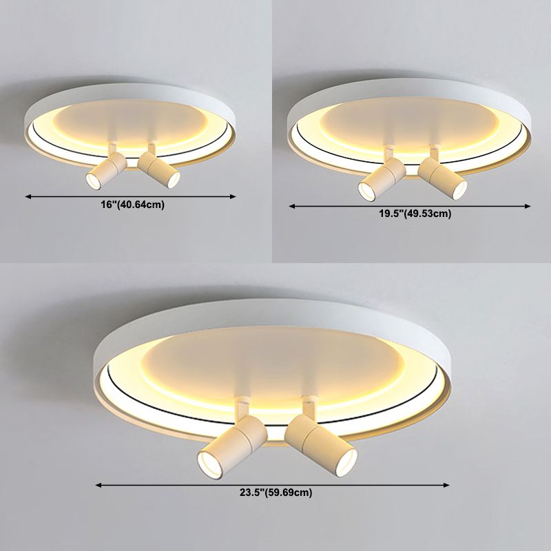 Round Ceiling Mounted Fixture Nordic Style Metal LED Bedroom Ceiling Fixture