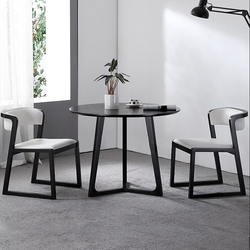 Sillas laterales tapizadas de estilo escandinavo, silla auxiliar de comedor con respaldo abierto para uso doméstico