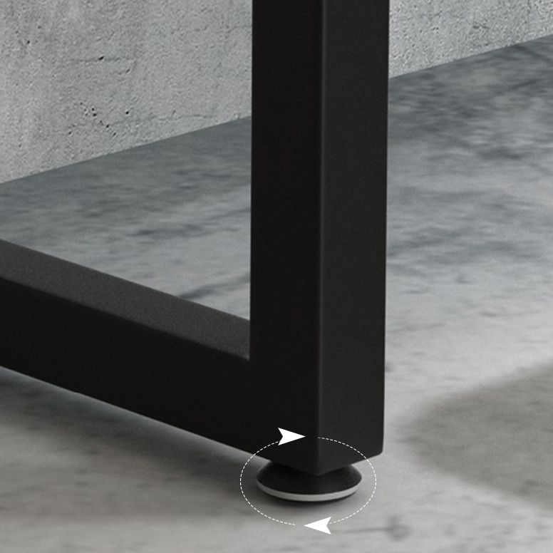 Brown Solid Wood Bar Table Rectangle Dining Table for Kitchen Living Room