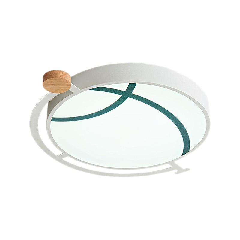 Dessin animé Tellurion Design éclairage encastré acrylique LED chambre plafonnier en vert/gris