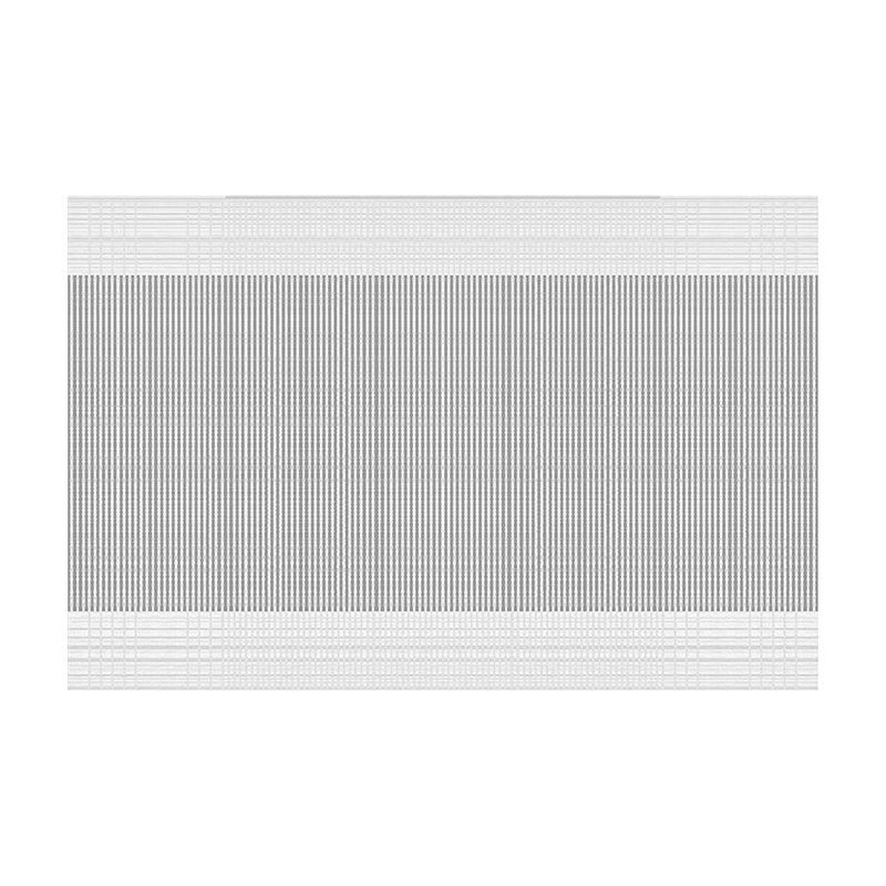Grey Straight Stripe Rug Polyester Simple Rug Non-Slip Backing Rug for Living Room