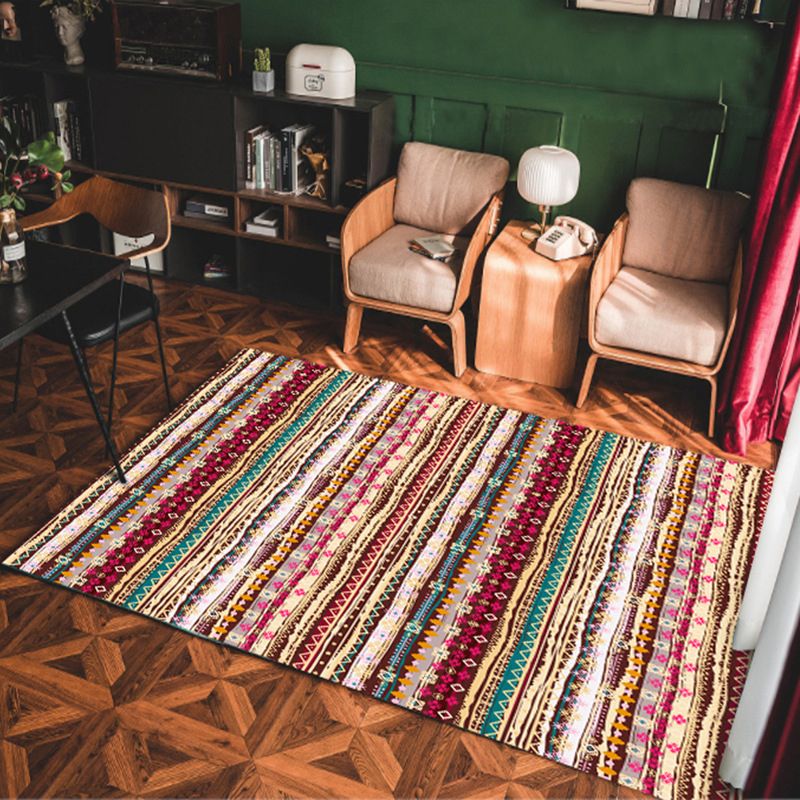 Multi-farbige Americana Teppich Polyster Geo gemustert in Indoor Teppich Haustierfreundliche Nicht-Schlupf-Hinterfläche Teppich zur Dekoration