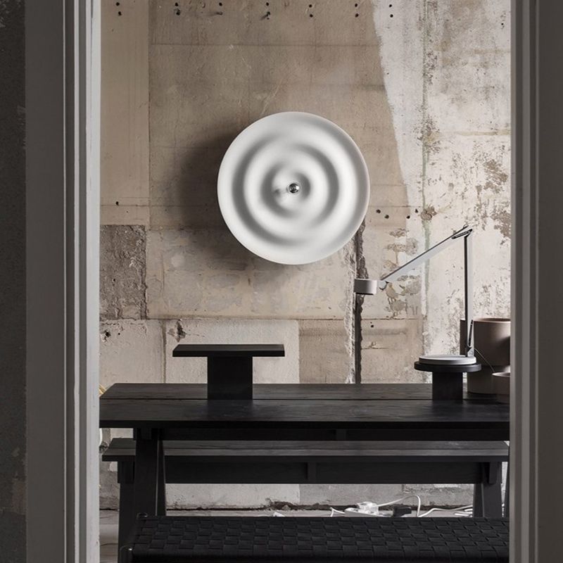 1 Light Circle Wall Mount Light Fixture Modern Metal Wall Mounted Lights