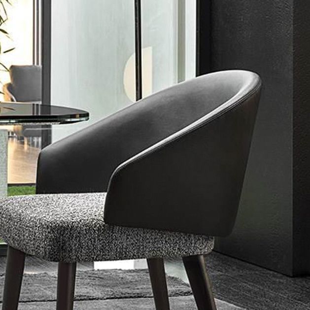 Industrial Arm Chair Metal Solid Back Dining Room Chair for Home