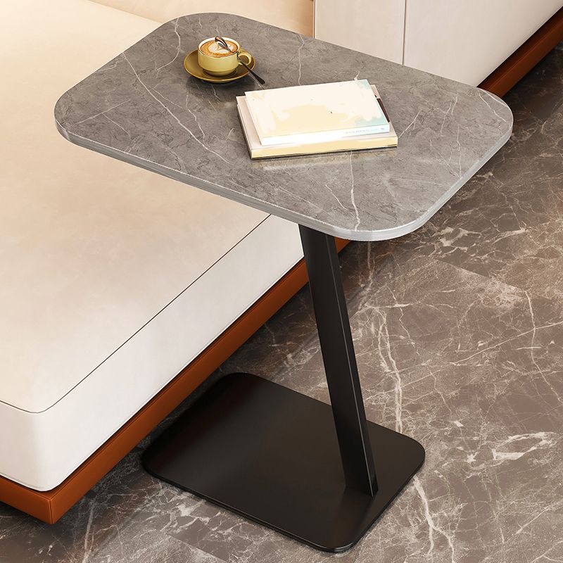 Modernistic Living Room Double Tier Geometric with Storage Pedestal Side Table