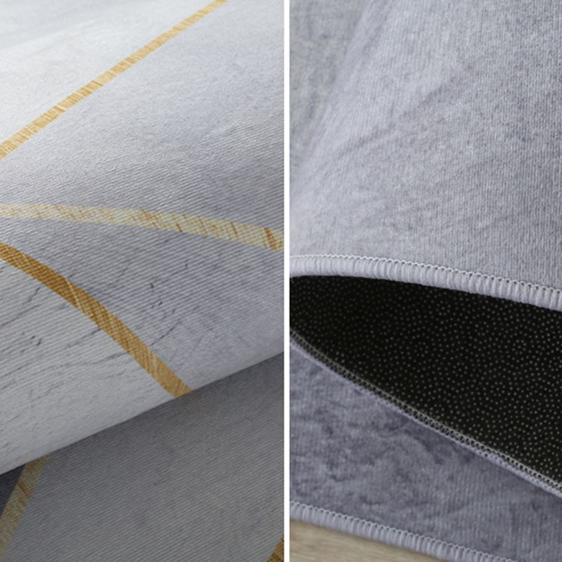 Modern Graphic Pattern Rug Polyester Area Carpet Stain Resistant Indoor Rug for Living Room