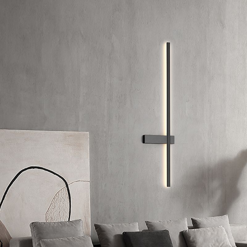 Linear Shape Metal Wall Light Modern Style 1 Light Wall Mount Light