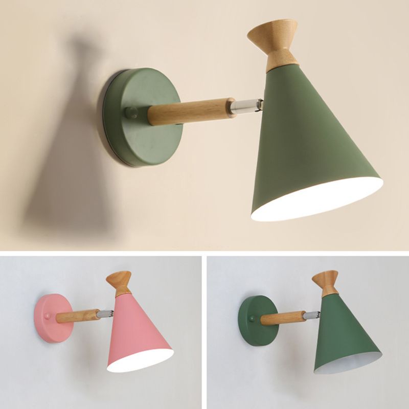 Cone Shaped Wall Mounted Light Nordic Metal Wall Mounted Light Fixture for Bedroom
