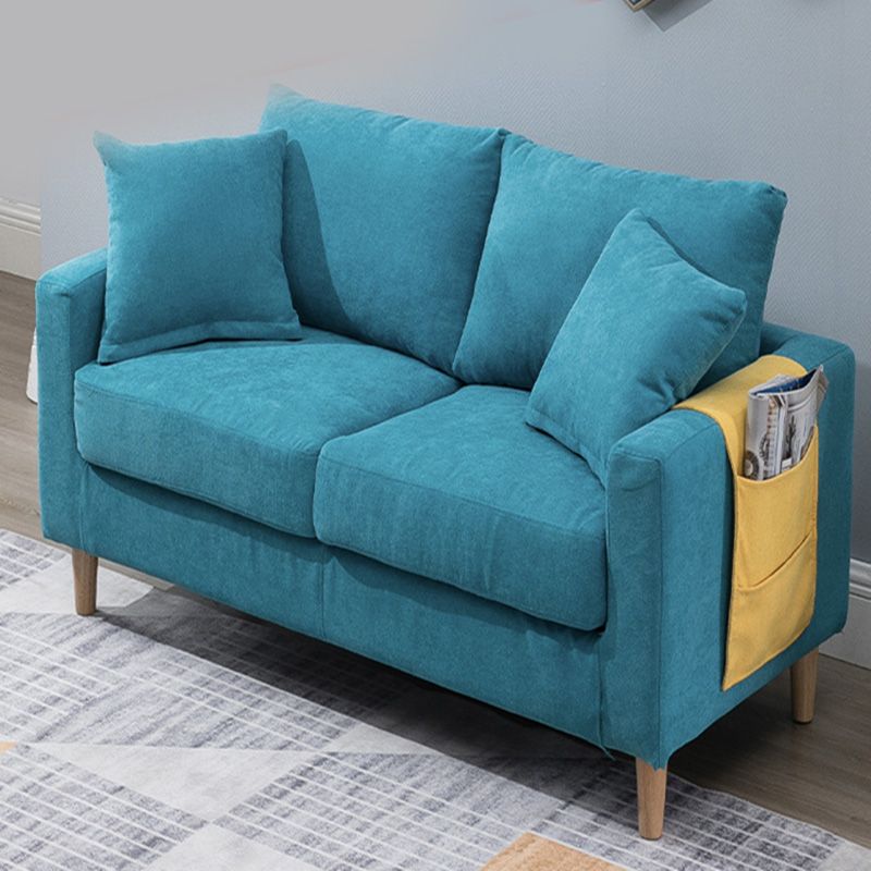 Modern Standard Sofa Pillows Square Arm 2 Seater Living Room Settee