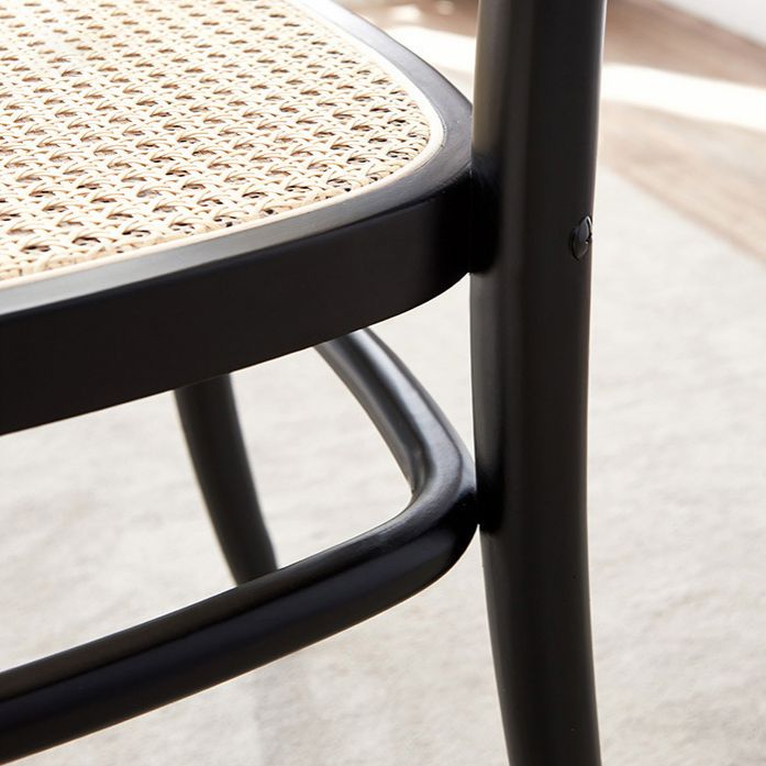 Modern Solid Wood Kitchen Dining Side Chair Opening Back Dining Side Chair