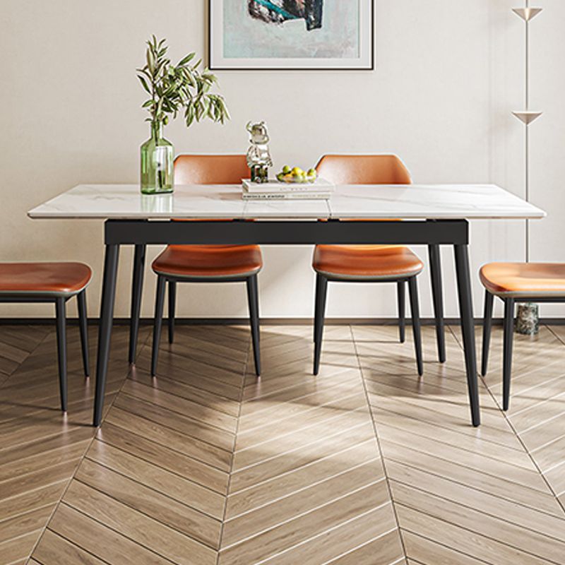 Extendable Sintered Stone Dining Table Simplicity Home Fixed Table