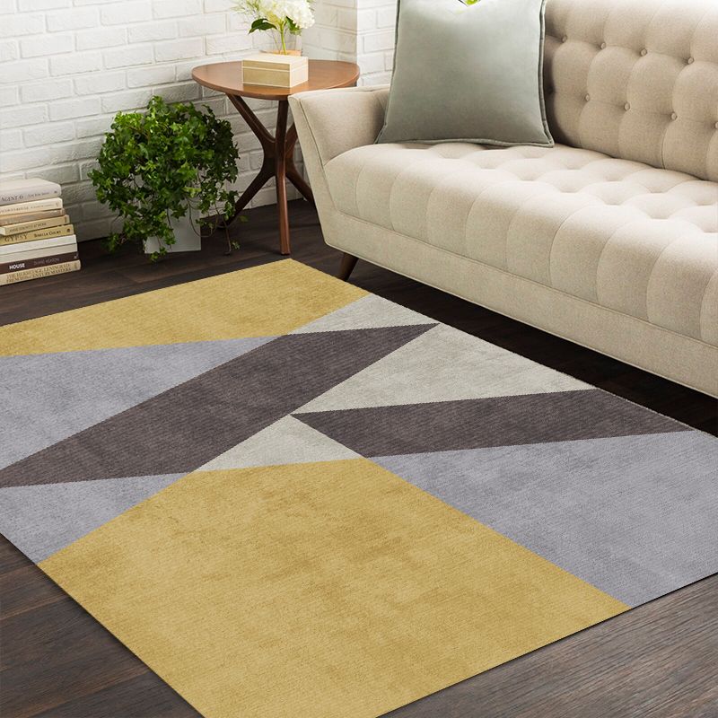 Tapis de zone moderne bleu bloc de couleur tapis de zone en Polyester tapis de support antidérapant pour la décoration intérieure