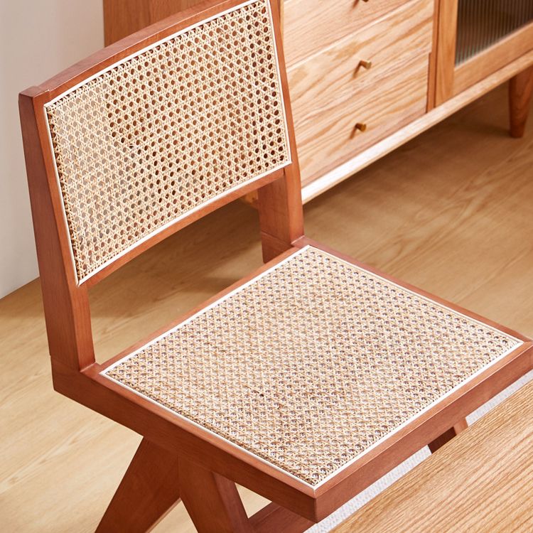 Solid Rubberwood Kitchen Dining Room Chairs Open Back Side Chairs Sets