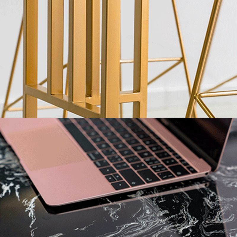 Glam Bar-height Table with Gold Legs and Metal Base Bar Table