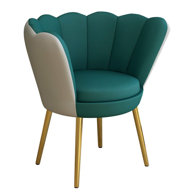 Chaise de salle à manger en métal de Style scandinave, coussin sans accoudoirs, couronne, dossier supérieur, chaise simple