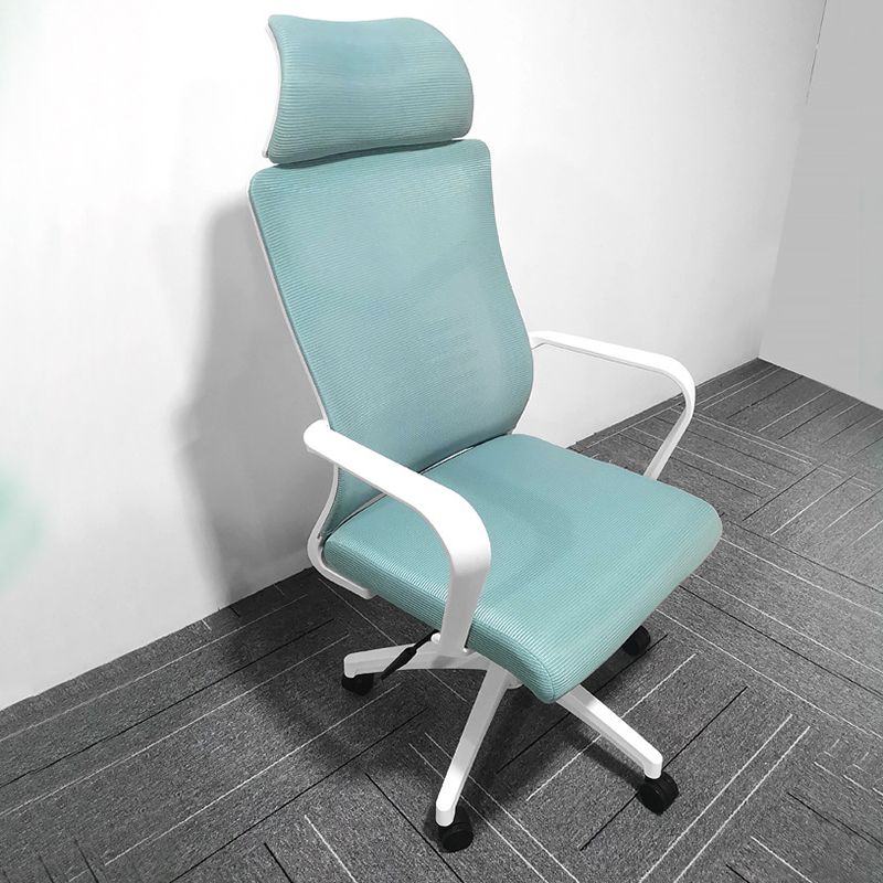 High Back Task Chair Modern Nylon Slide Arms Included Office Chair