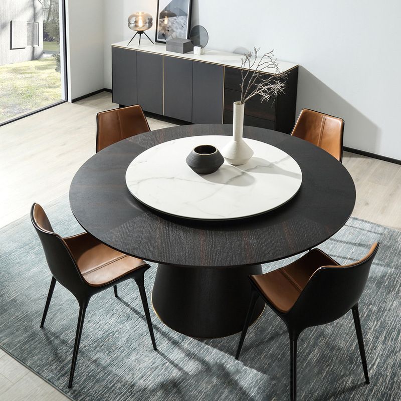 Contemporary Style Side Chair Metal Solid Back Dining Room Chair for Brasserie