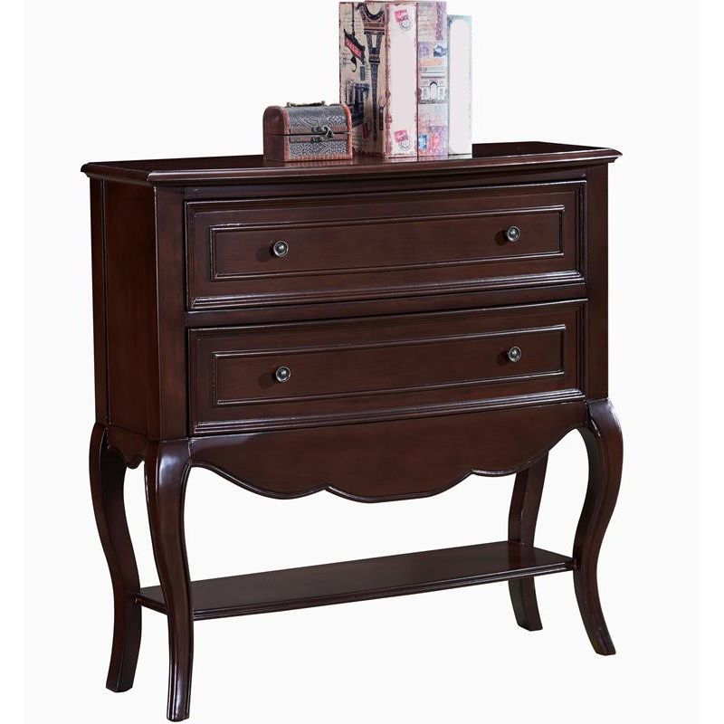 American Traditional Dresser Solid Wood Storage Chest with 2 Drawers