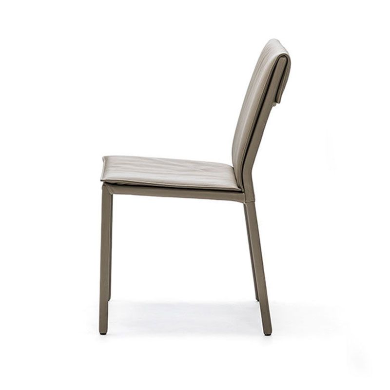 Modern Chairs Dining Armless Chair with Metal Legs for Kitchen