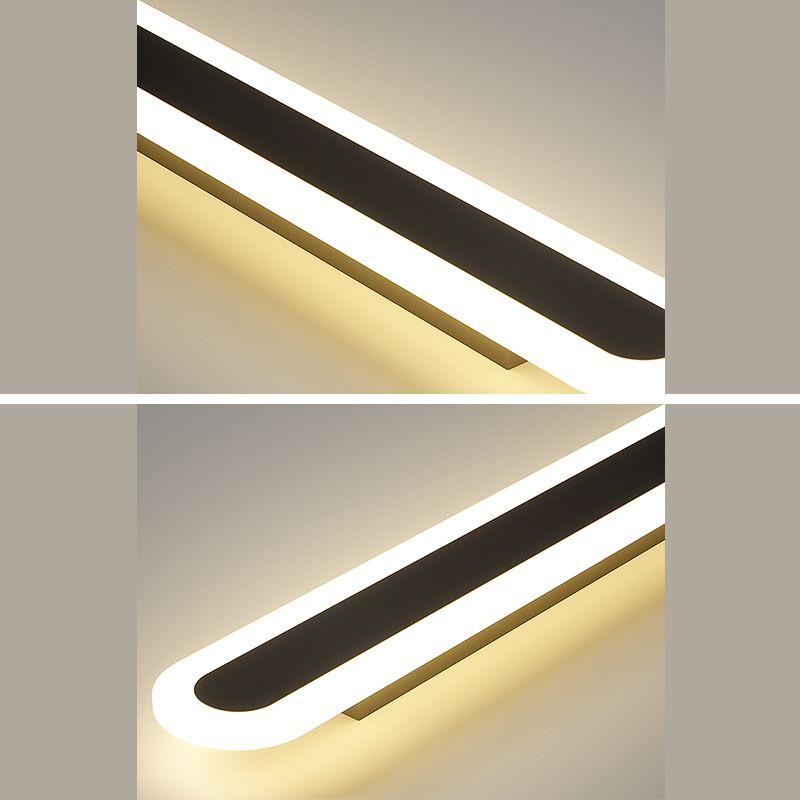 Modern Minimalist Style Linear Sconce Light Fixtures Acrylic Wall Lighting Ideas for Living Room