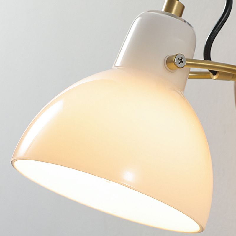 1-Light Simple Wall Lamp Modern Wall Mount Lamp with Glass Shade for Bedroom