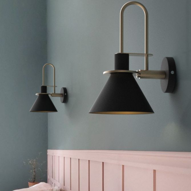1 Light Metal Wall Mounted Wall Lights Modern Cone Wall Sconces Lighting Fixtures for Bedroom