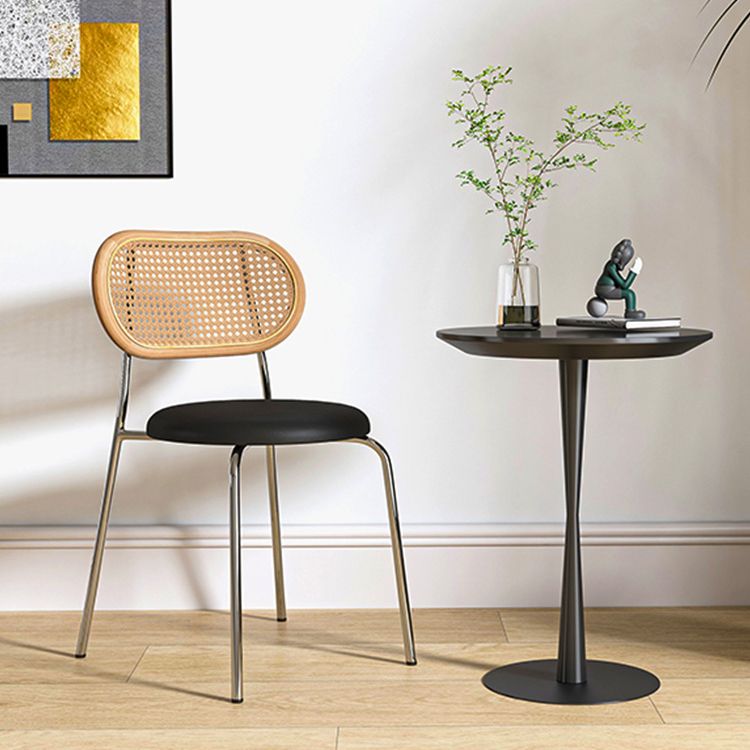 Ensemble de chaises de style contemporain en métal, chaises de salle à manger de cuisine à dossier ouvert