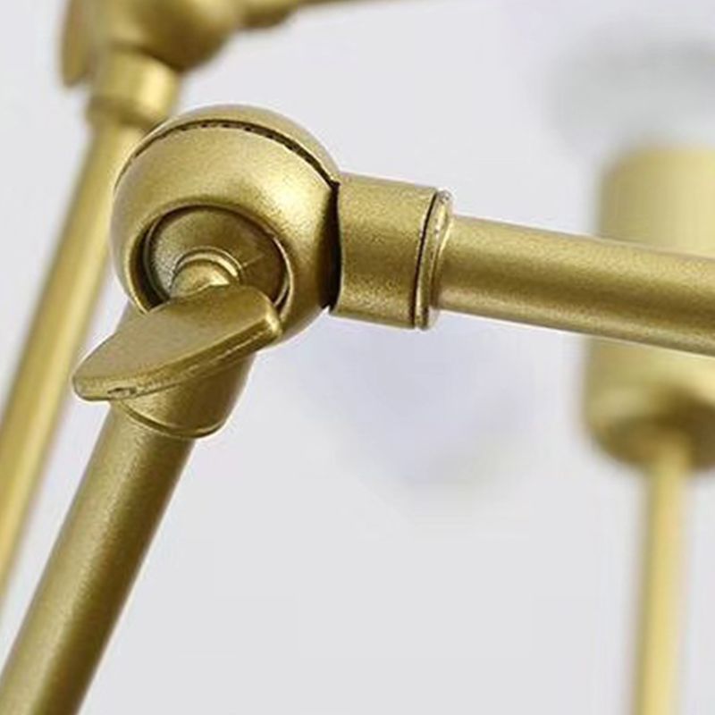 Spider hanger verlichtingsarmaturen Moderne multidichte gouden kroonluchter lamp voor restaurant