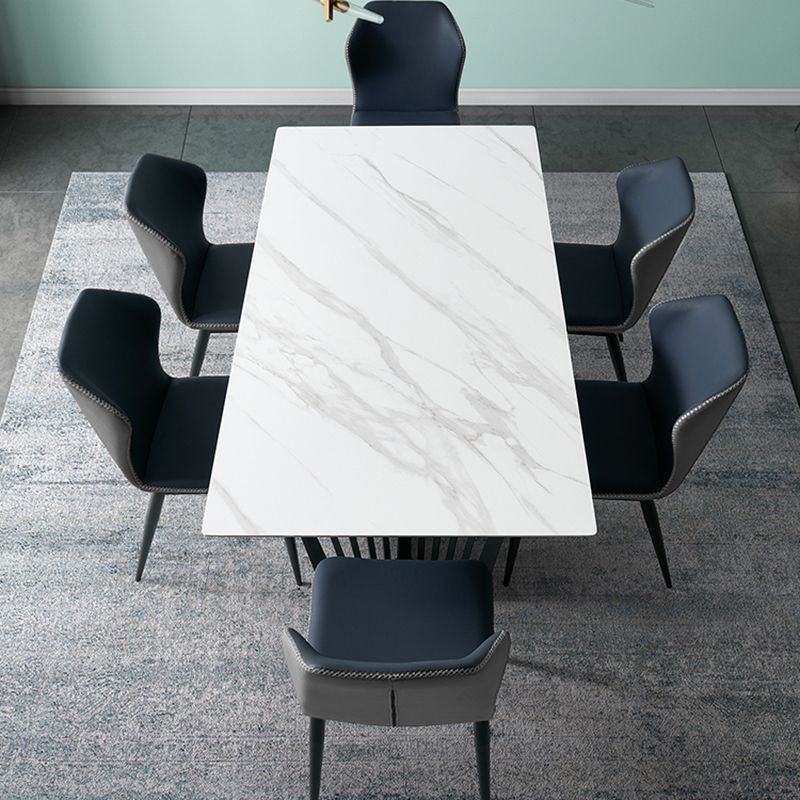 Sillas de comedor estilo moderno Sillas orejeras sin brazos para cocina con patas de metal