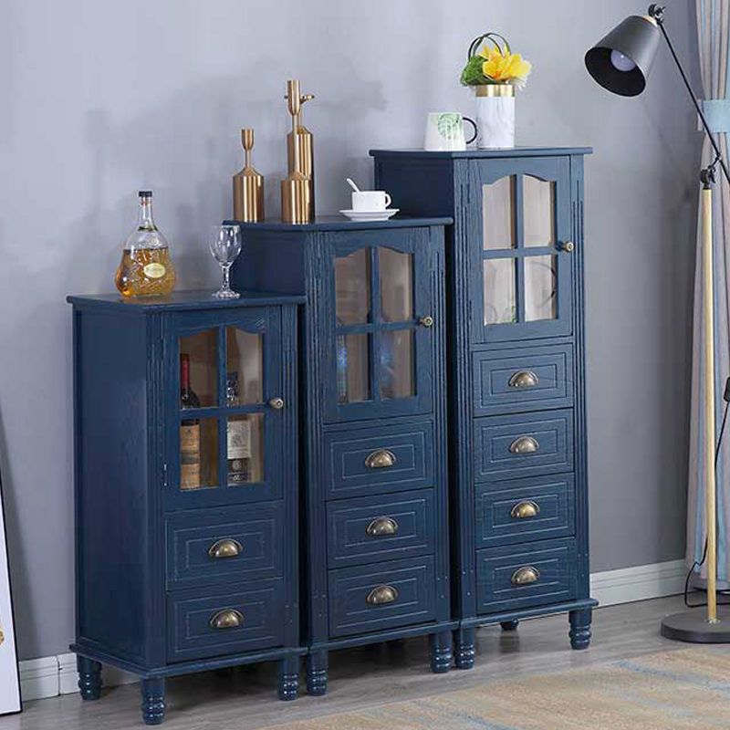 Wood Accent Cabinet with 1 Door 11.81" Wide Rectangle Side Cabinet