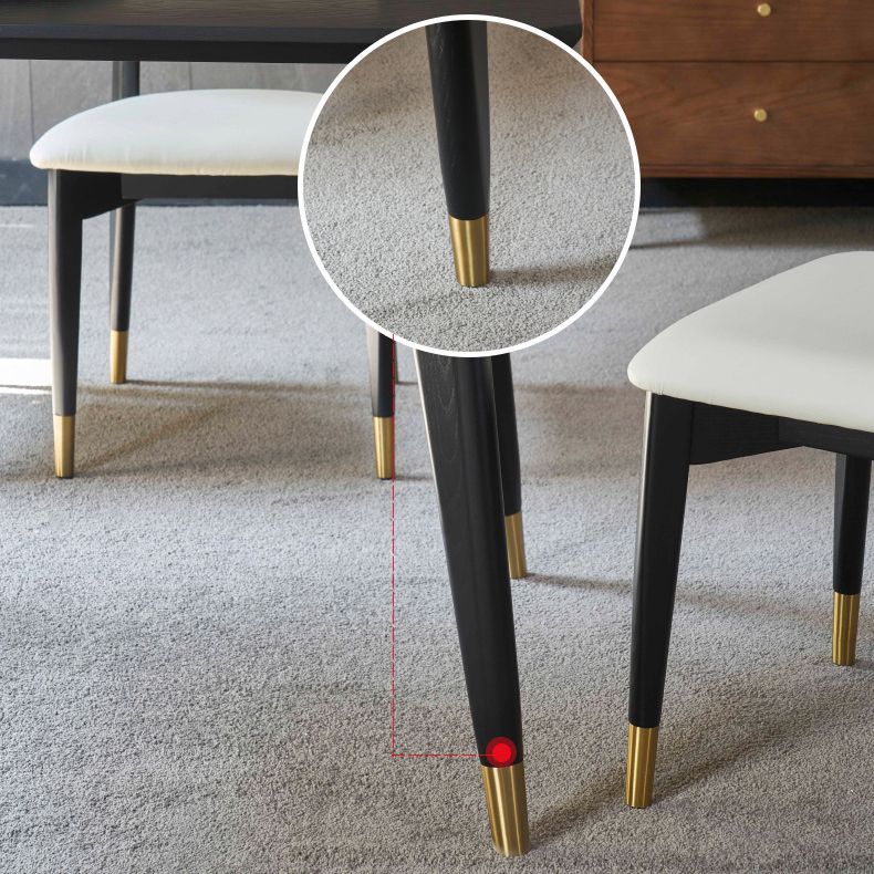 Solid Wood Traditional Luxury Rectangle Indoor Table Ash Wood Table with 4 Legs