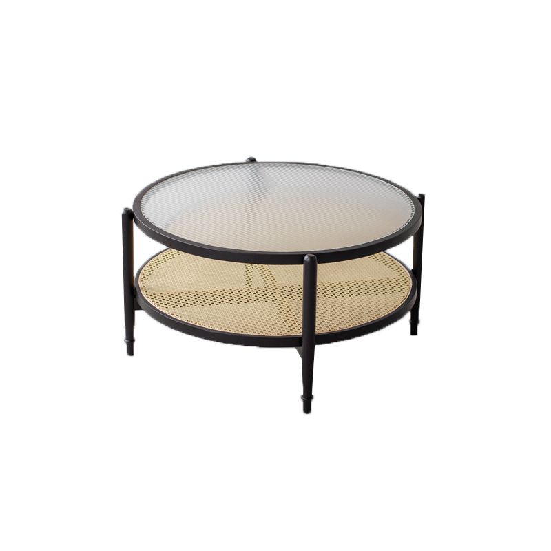 Tropical Coffee Table Solid Wood Black Coffee Cocktail Table