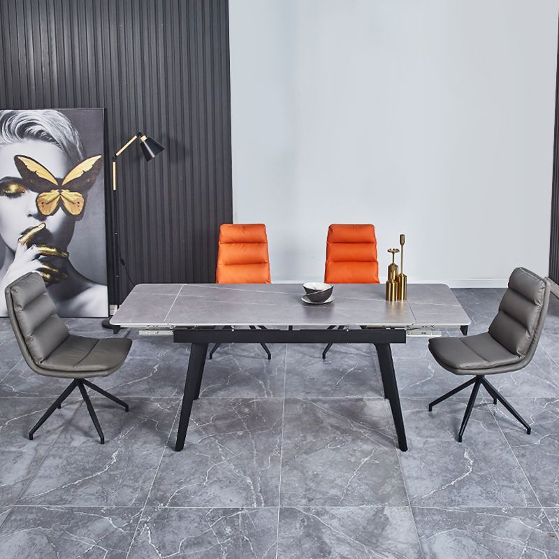 Chaises de salle à manger rembourrées scandinaves, chaises latérales sans accoudoirs à dossier solide pour un usage domestique