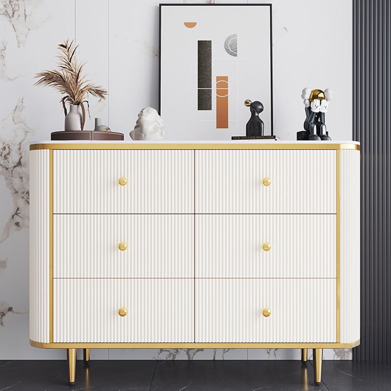 Bedroom Glam Storage Chest Stone 15" Wide Chest with Drawers