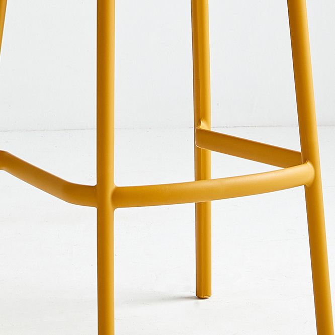 Contemporary Style Plastic Bar Stool Footrest Counter Stool for Restaurant