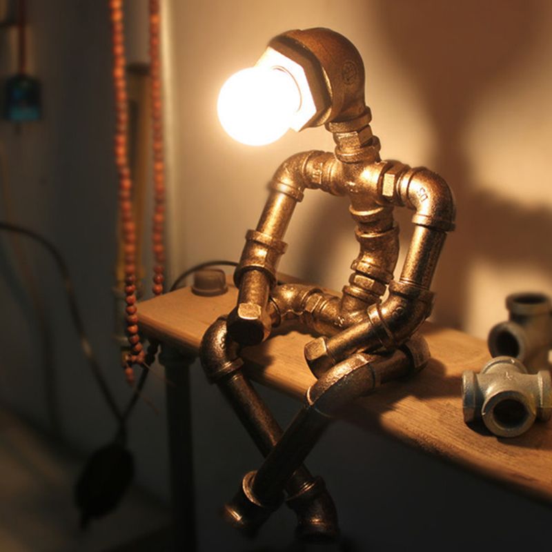 1 Kopf Nachttisch Lampe Rostik