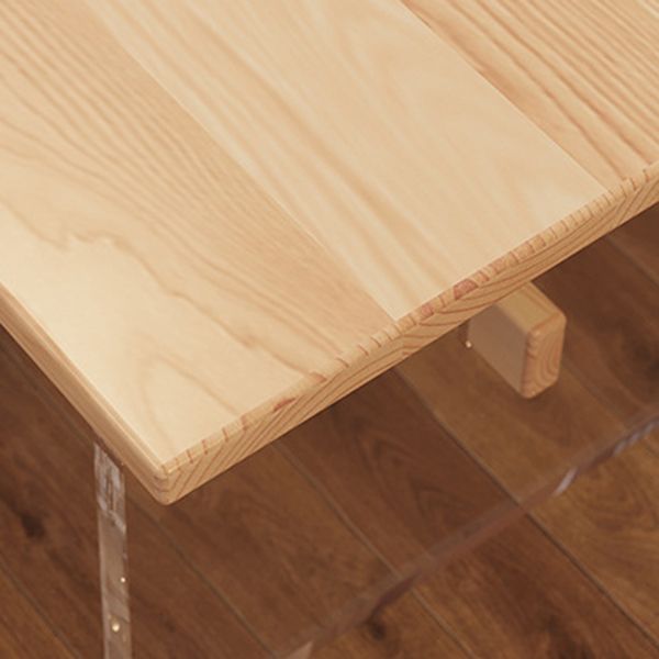 Industrial Trestle Dining Table Pine Wood Table for Dining Room