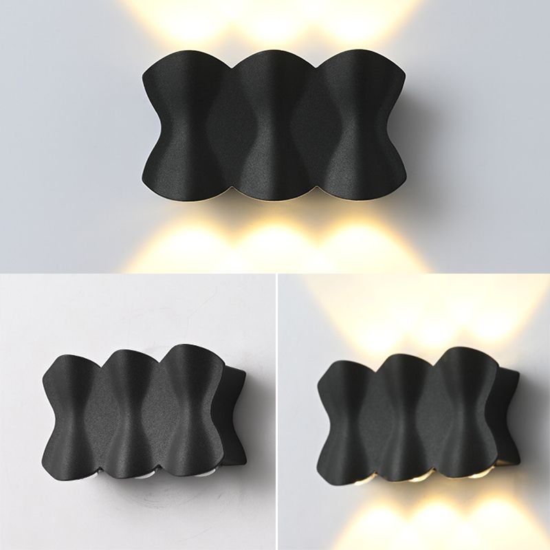 Matte Black Metal Simplicidad LED LECH LEAP LECHE MODERNA DEL ALTO MODERNO LUCHAS DE ACONCE