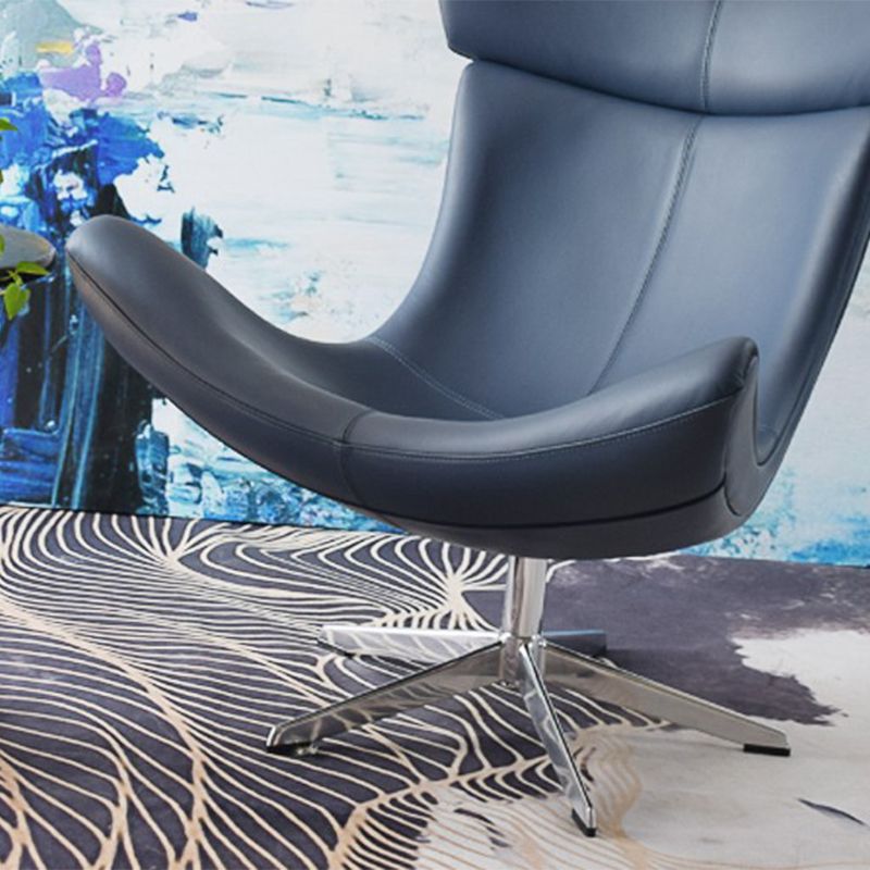 Swivel Armless Chair Faux Leather Chair with 4-Star Leg, 30.70" Wide