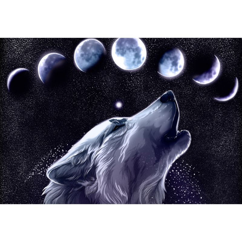 Modern Style Boys Mural Wallpaper Giant Planet Pattern Pastel Color Wall Covering