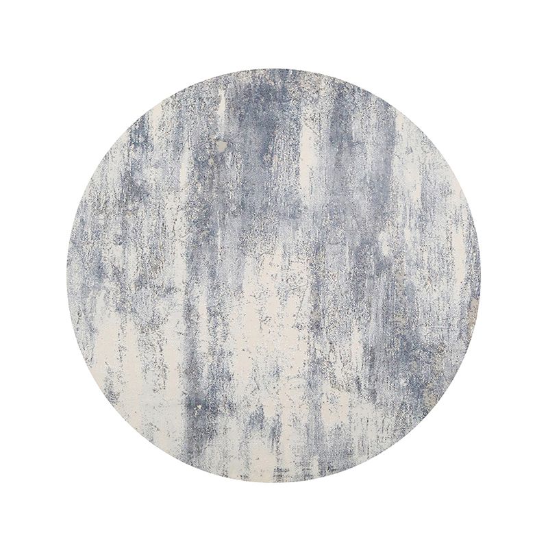 Grey Modern Area Carpet Tie-Dye Pattern Polyester Area Rug Easy Care Washable Rug for Home Decor