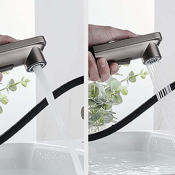Modern Bathroom Vessel Faucet Solid Color Brass Vessel Sink Faucet for Bathroom
