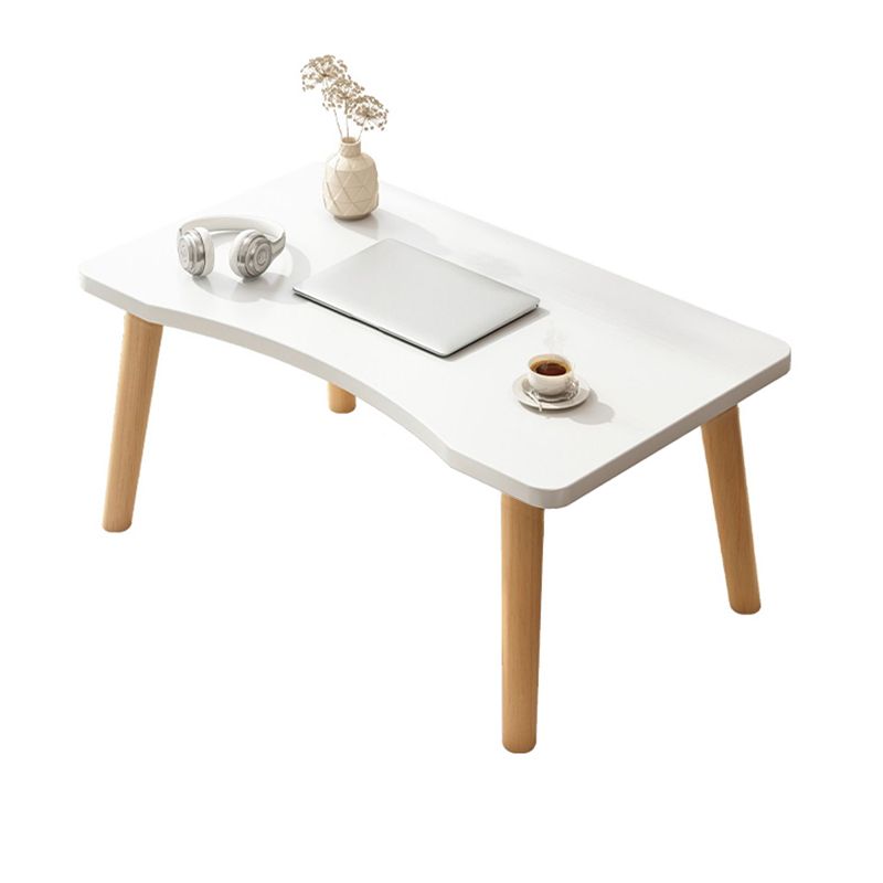 Wood Rectangle Coffee Table 4 Legs Coffee Table with Storage