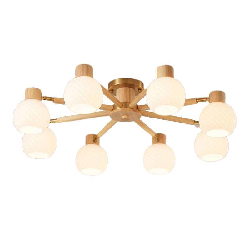 Wood Chandelier Light Modern Style Chandelier Pendant Light for Dining Room